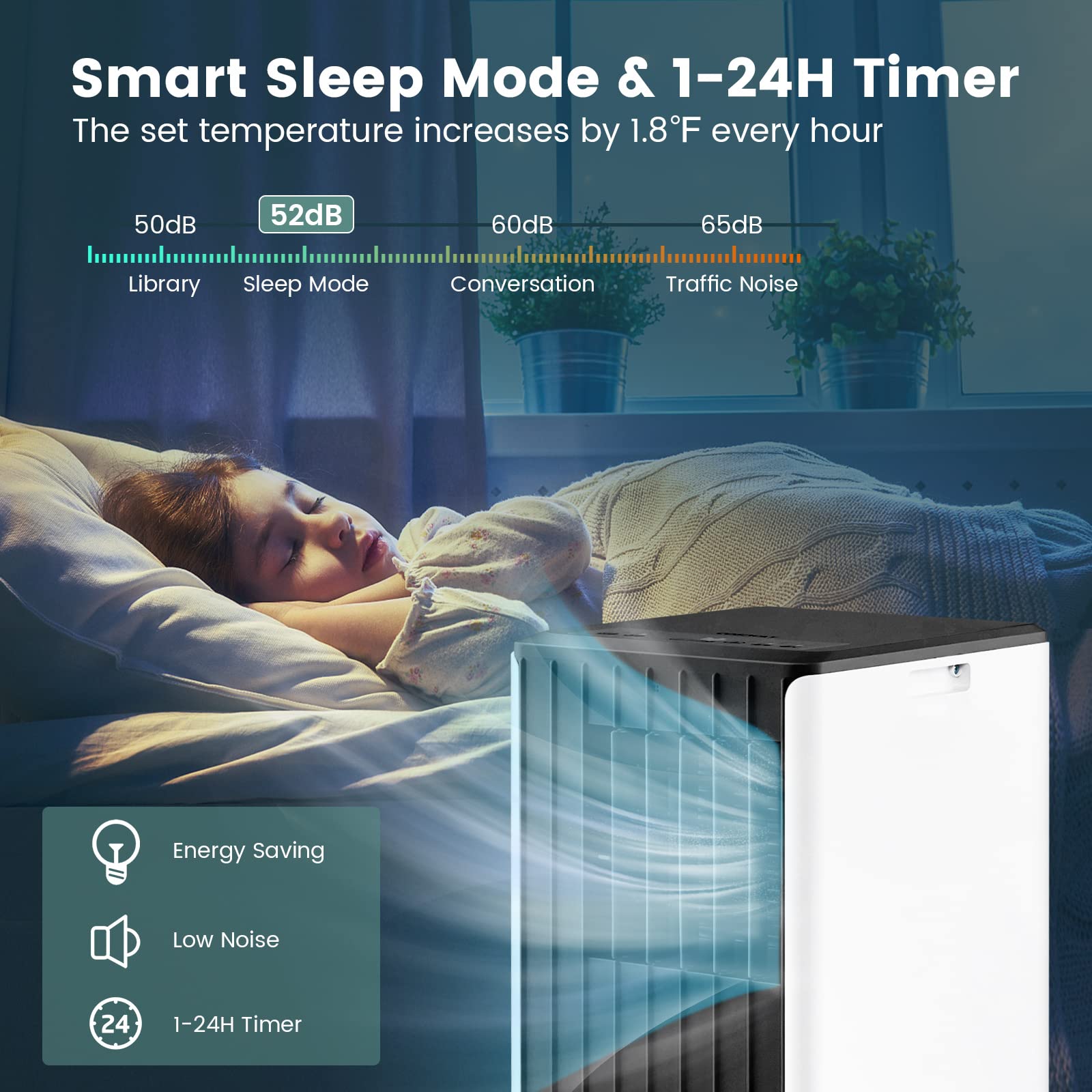 Costway 10000 Btu Portable Air Conditioner, 3 In 1 Ac Unit With Dehumidifier & Smart Sleep Mode, 24H Timer & Remote Control, Cools Rooms Up To 350 Sq.Ft, Window Kit Included (White + Black)